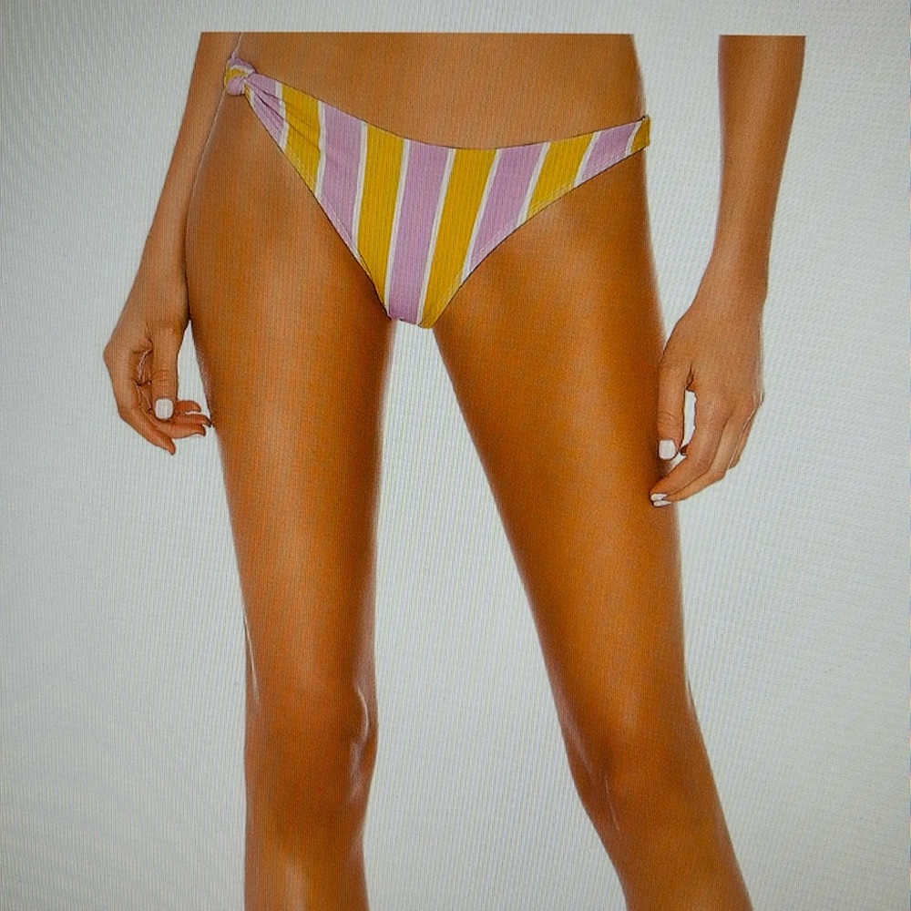 NWT For Love & Lemons Seaside Stripe Bikini Bottom Size Medium
